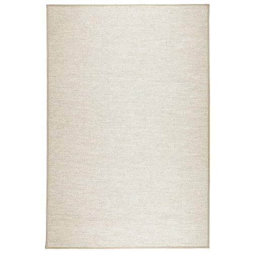 Béžový koberec Aho finské značky VM-Carpet z vlny, papírového vlákna a lnu