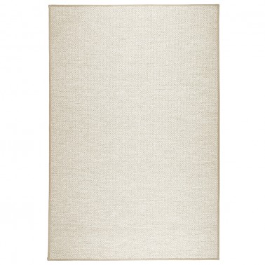 Béžový kusový koberec Aho fínskej značky VM-Carpet z vlny, papierového vlákna a ľanu