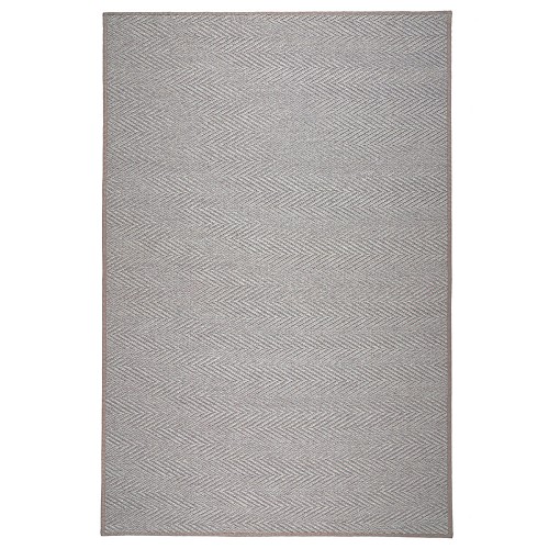 Kusový koberec Elsa se vzorem rybí kosti od finské značky VM-Carpet z vlny a papírového vlákna