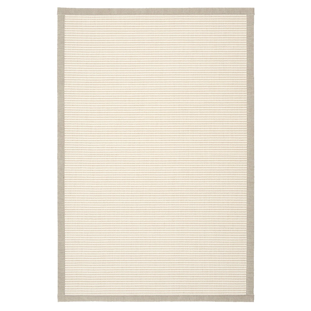 Bílý kusový koberec Tunturi finské značky VM-Carpet z vlny a papírového vlákna