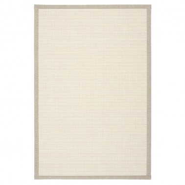 Bílý kusový koberec Tunturi finské značky VM-Carpet z vlny a papírového vlákna