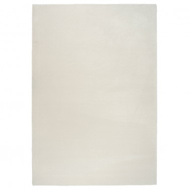 Bílý kusový shaggy koberec z polyamidu Hattara od finského výrobce VM-Carpet