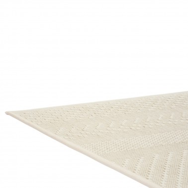 Bílý kusový koberec Matilda finské značky VM-Carpet z vlny a papírového vlákna