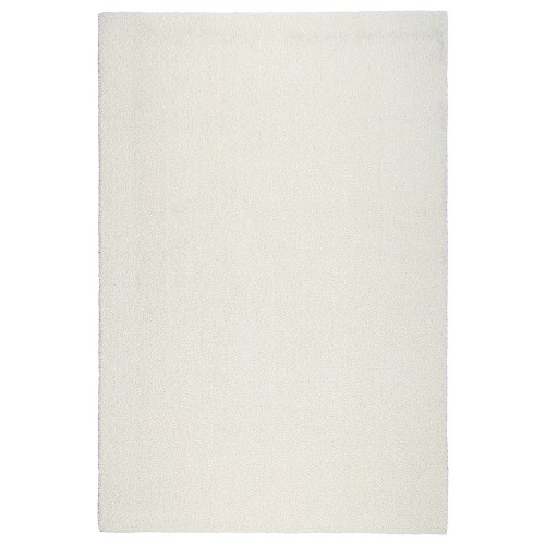 Bílý kusový shaggy koberec Silkkitie od finského výrobce VM-Carpet