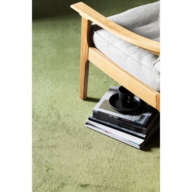 Zelený kusový shaggy koberec Satine od fínskeho výrobcu VM-Carpet