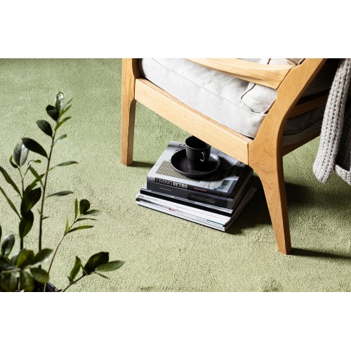 Zelený kusový shaggy koberec Satine od finského výrobce VM-Carpet